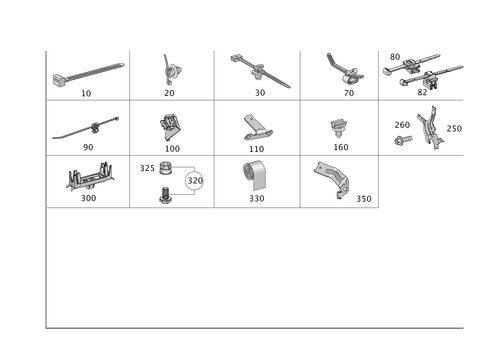 Cable Ties, Cable Fastening Parts and Grommets for 2018 Mercedes-Benz GLS450 #0