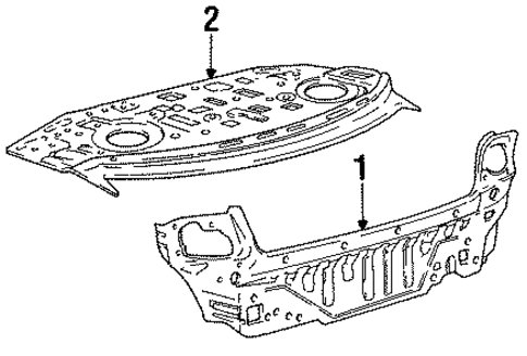Rear Body for 1997 Hyundai Accent #0