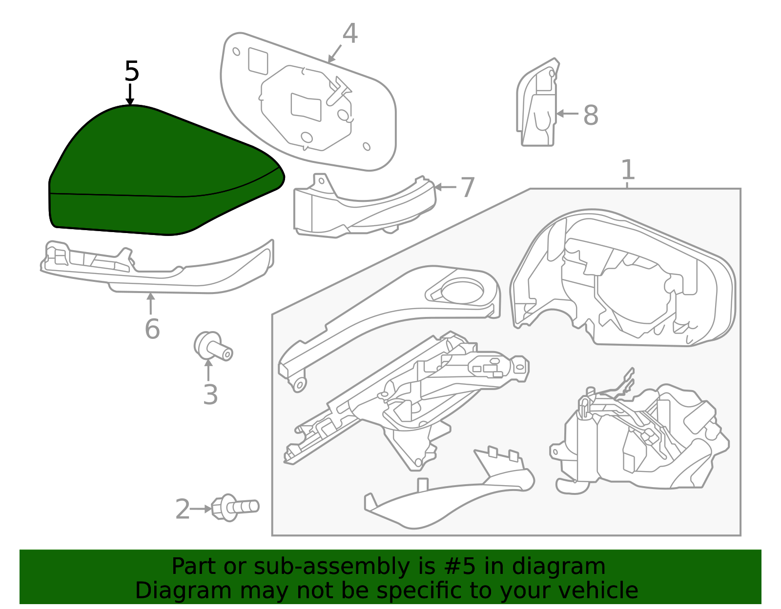 91054al040 2020-2025 Subaru Mirror Cover 91054AN01A | OEM Parts Online