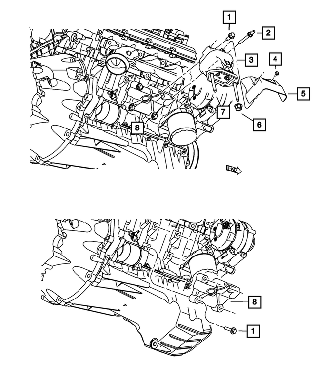 6102019 - 6.4L Gas; Engine: Hex Head Bolt And Washer for Mopar Image