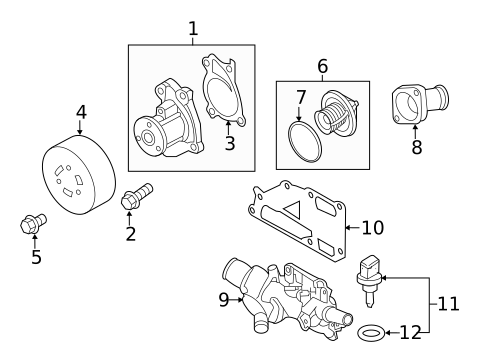 Water Pump for 2017 Nissan Versa Note #0