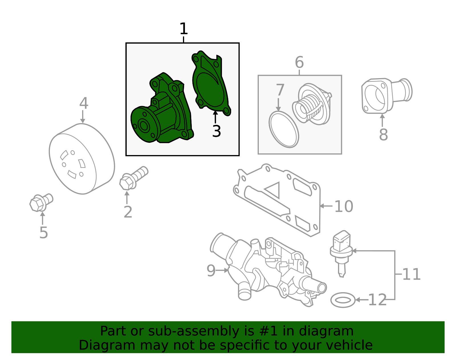 2012-2019 Nissan Water Pump 21010-00Q2D | OEM Parts Online