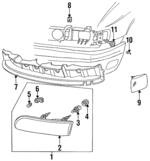 F2DZ13008A - Electrical: Headlamp Assembly for Ford: Taurus Image