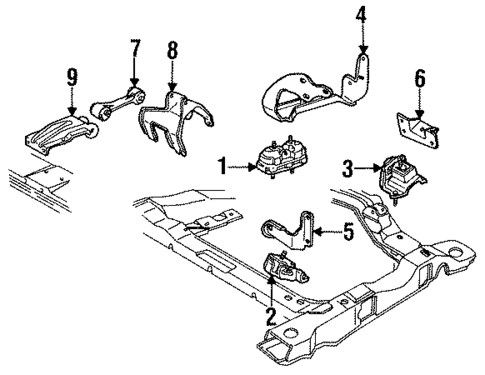 Engine & Trans Mounting for 1990 Oldsmobile Cutlass Ciera #0