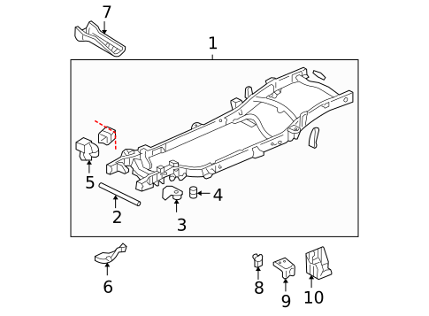 Frame & Components for 2004 Chevrolet Suburban 2500 #1