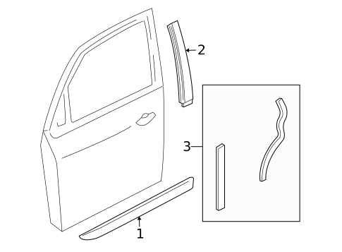 Exterior Trim - Door for 2003 Ford Focus #0