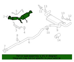 2013-2016 Volvo Catalytic Converter 36010051 | OEM Parts Online