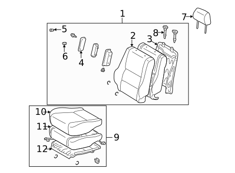 Front Seat Components for 2001 Lexus IS300 #0