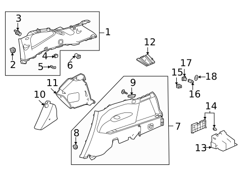 Interior Trim - Quarter Panels for 2023 Acura MDX #0