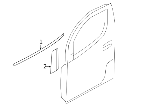 Exterior Trim - Front Door for 2014 Nissan NV200 #0