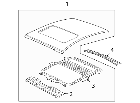 Roof & Components for 2009 Pontiac G8 #1