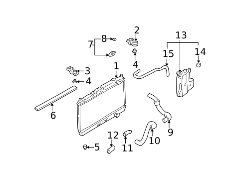Radiator & Components for 2000 Nissan Xterra #0