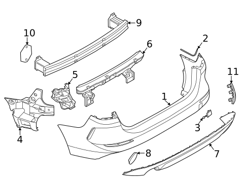 Bumper & Components - Rear for 2024 BMW M235i xDrive Gran Coupe #1