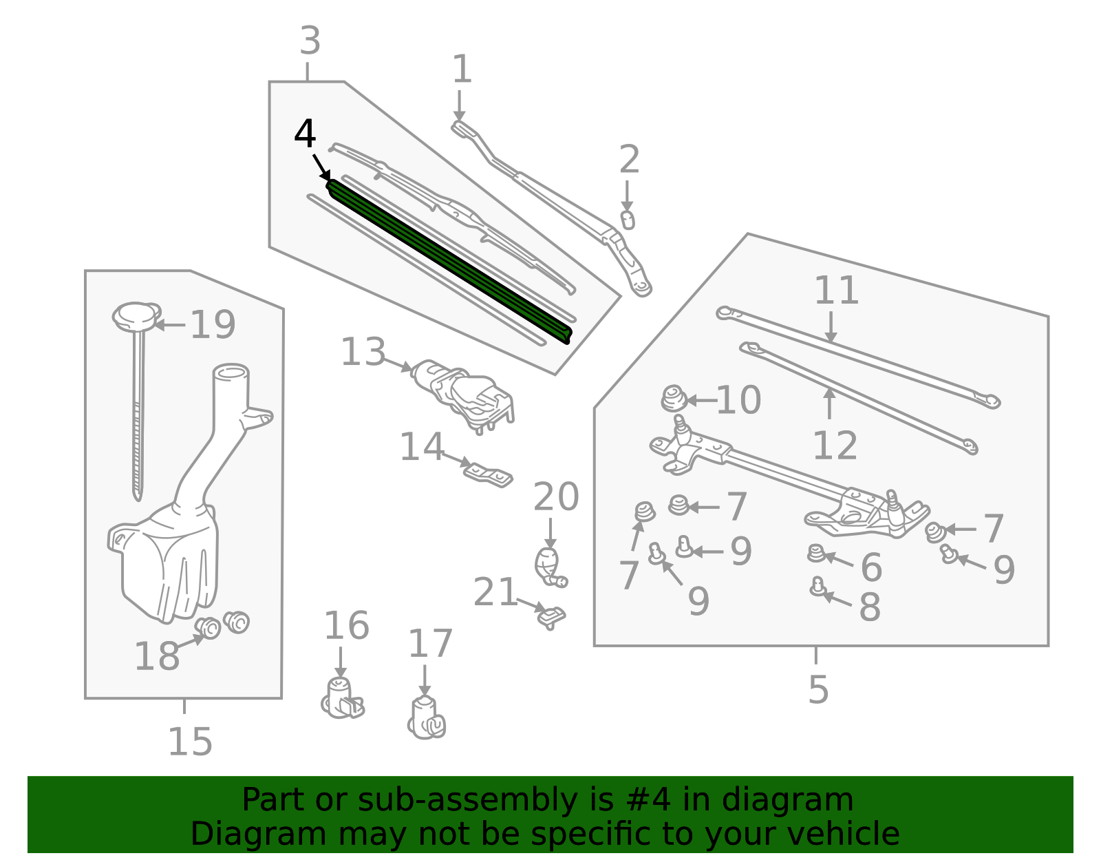 OEM 1985-2001 Honda Wiper Blade Refill 38472-SB3-305 | Honda Automotive ...