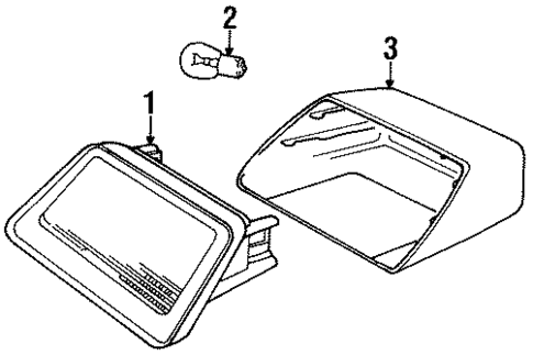 High Mounted Stop Lamp for 1997 Volvo 960 #0
