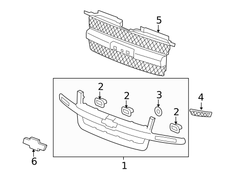 Grille for 2008 Chevrolet Trailblazer #0