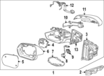 26528783 - : Mirror Assembly for Chevrolet: Traverse | GMC: Acadia Image