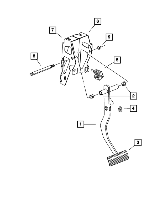 4695365AC - Service Brakes: Brake Pedal Pad, Automatic Transmission for Mopar Image