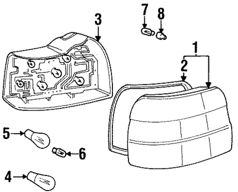 Tail Lamps for 1998 BMW 318ti #0