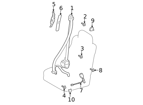 Seat Belt for 2003 Lexus RX300 #0