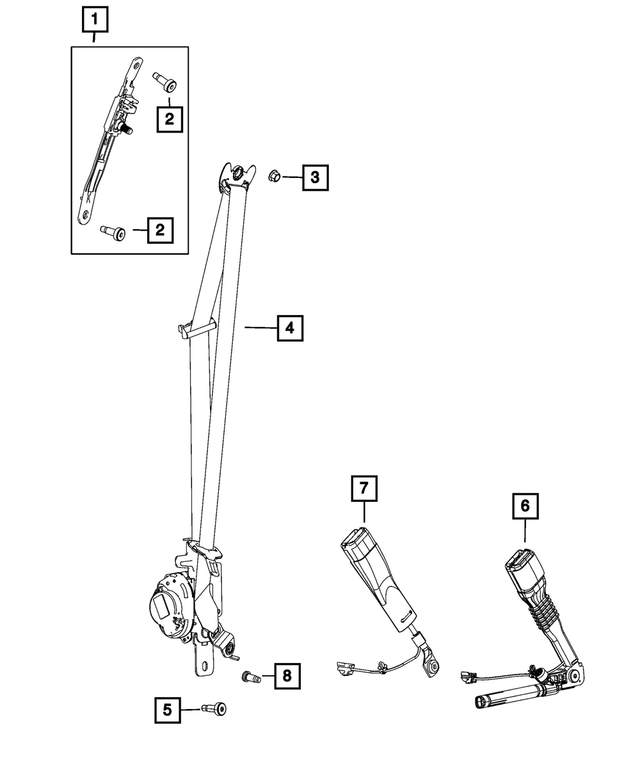 6036740AA - Restraints: Hex Head Bolt for Mopar Image image