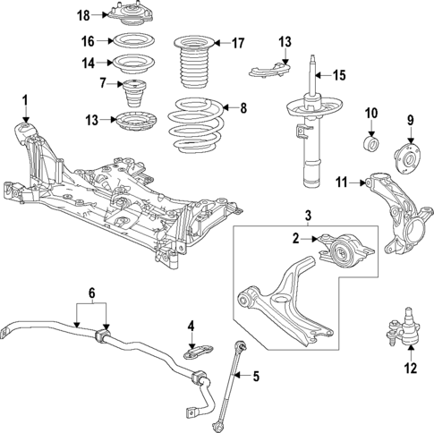 Front Suspension for 2024 Honda Accord #0