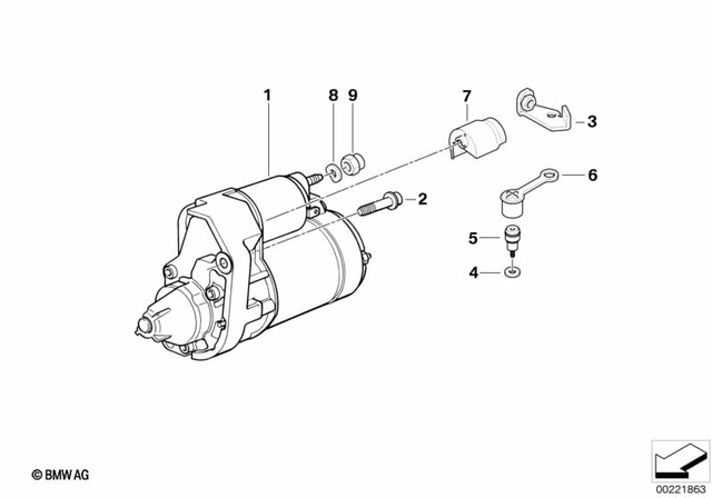 12412306700 - Engine Electrical System: Starter -  for BMW-Motorrad Image