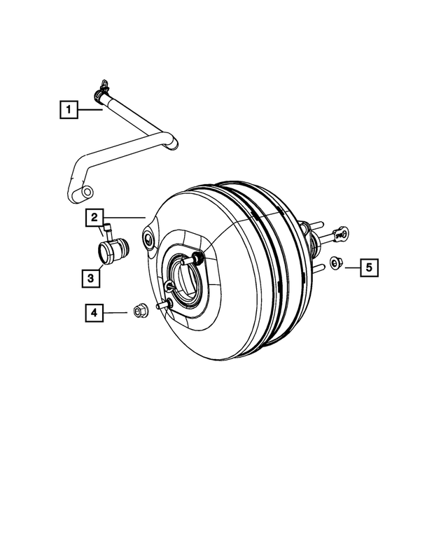 55398761AI - Brakes: Brake Booster Vacuum Hose for Mopar Image