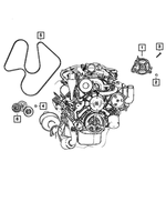 53010303 - Electrical: Accessory Drive Belt for Dodge: Dakota, Durango, Ram 1500, Ram 2500, Ram 3500 Image