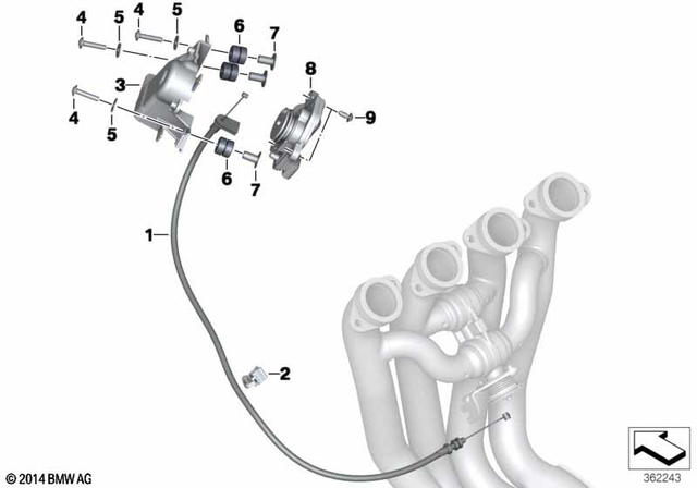 18518548859 - : Bowden Cable, Exhaust Flap for BMW-Motorrad Image