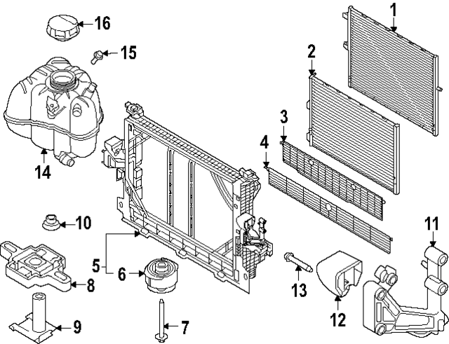 32138035 - : Auxiliary Radiator for Volvo: EX90 Image