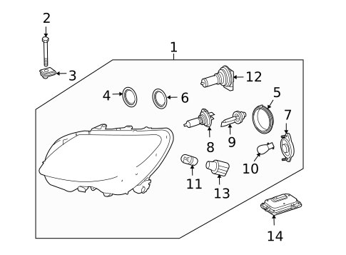 Headlamp Components for 2009 Mercedes-Benz CL550 #0