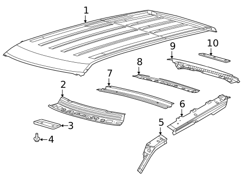 Roof & Components for 2016 Ford Police Interceptor Utility #0