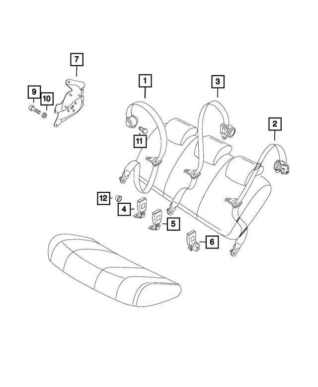 68266756AA - Restraints: Seat Belt Bracket for Mopar Image