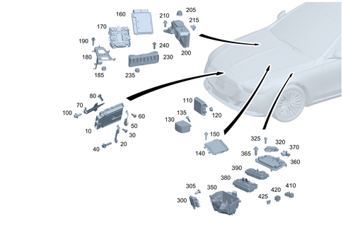 Control Units/Fuse Boxes/Relays in Engine Compartment for 2025 Mercedes-Benz Maybach S680 #0