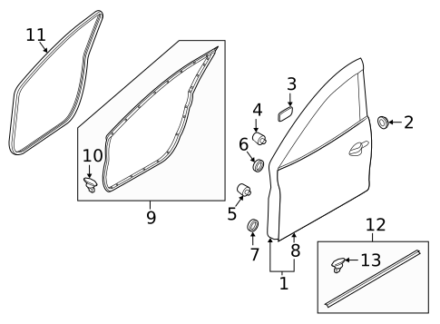 Door & Components for 2022 Mazda 3 #0