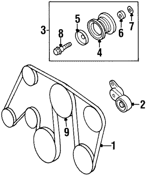 Belts & Pulleys for 1999 Isuzu VehiCROSS #0