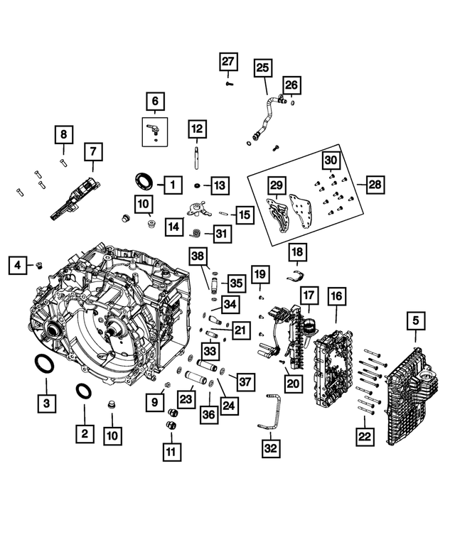 52854578AA - Transmission: Manual Valve Lever Seal for Mopar Image image