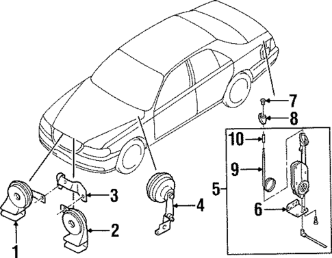 Antenna & Radio for 1998 INFINITI Q45 #0