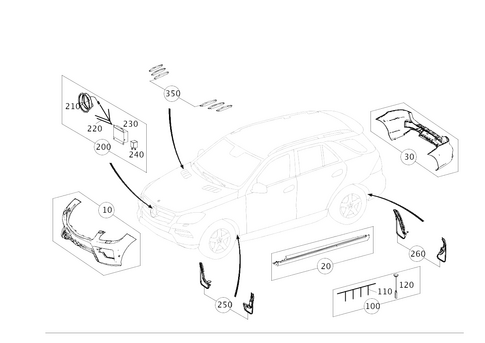 Exterior Detachable Parts for 2016 Mercedes-Benz GLE550e #0