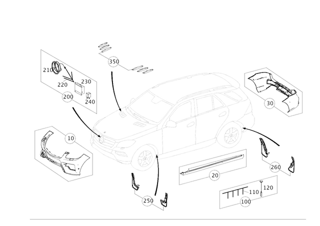 5461366 - Exterior Detachable Parts: Contact Bridge for Mercedes-Benz Image
