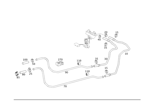 Fuel Lines, Diesel Vehicles for 1995 Mercedes-Benz E320 #0