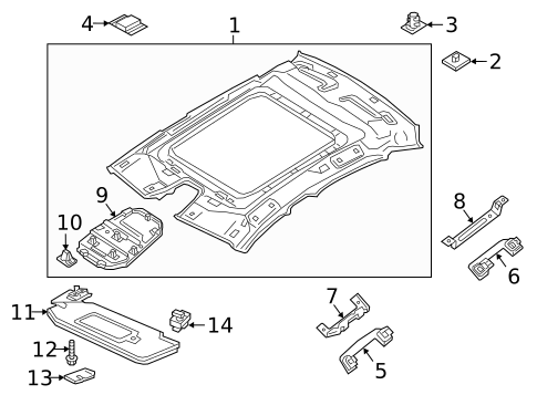 Interior Trim - Roof for 2015 Volvo V60 #5