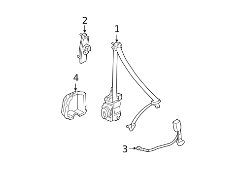 Front Seat Belts for 2004 Acura TL #0