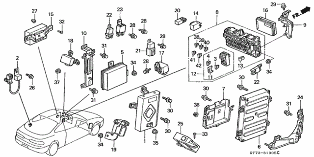 Control Unit (Cabin) for 1995 Acura Integra #0