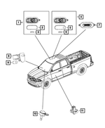 55057316AA - Electrical: Courtesy Lamp for Ram: 1500, 2500, 3500 Image
