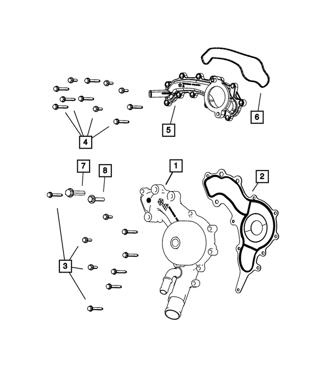 5184653AF - Cooling: Coolant Crossover for Chrysler: 200, 300, Town &amp; Country | Dodge: Avenger, Challenger, Charger, Durango, Grand Caravan, Journey | Jeep: Cherokee, Grand Cherokee | Ram: 1500, 1500 Classic, C/V, ProMaster 1500, ProMaster 2500, ProMaster 3500 Image