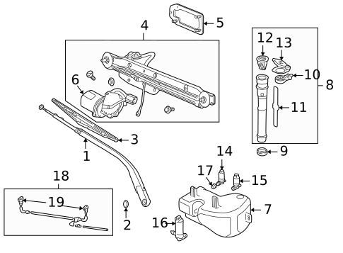 Wiper & Washer Components for 2002 Land Rover Discovery #0