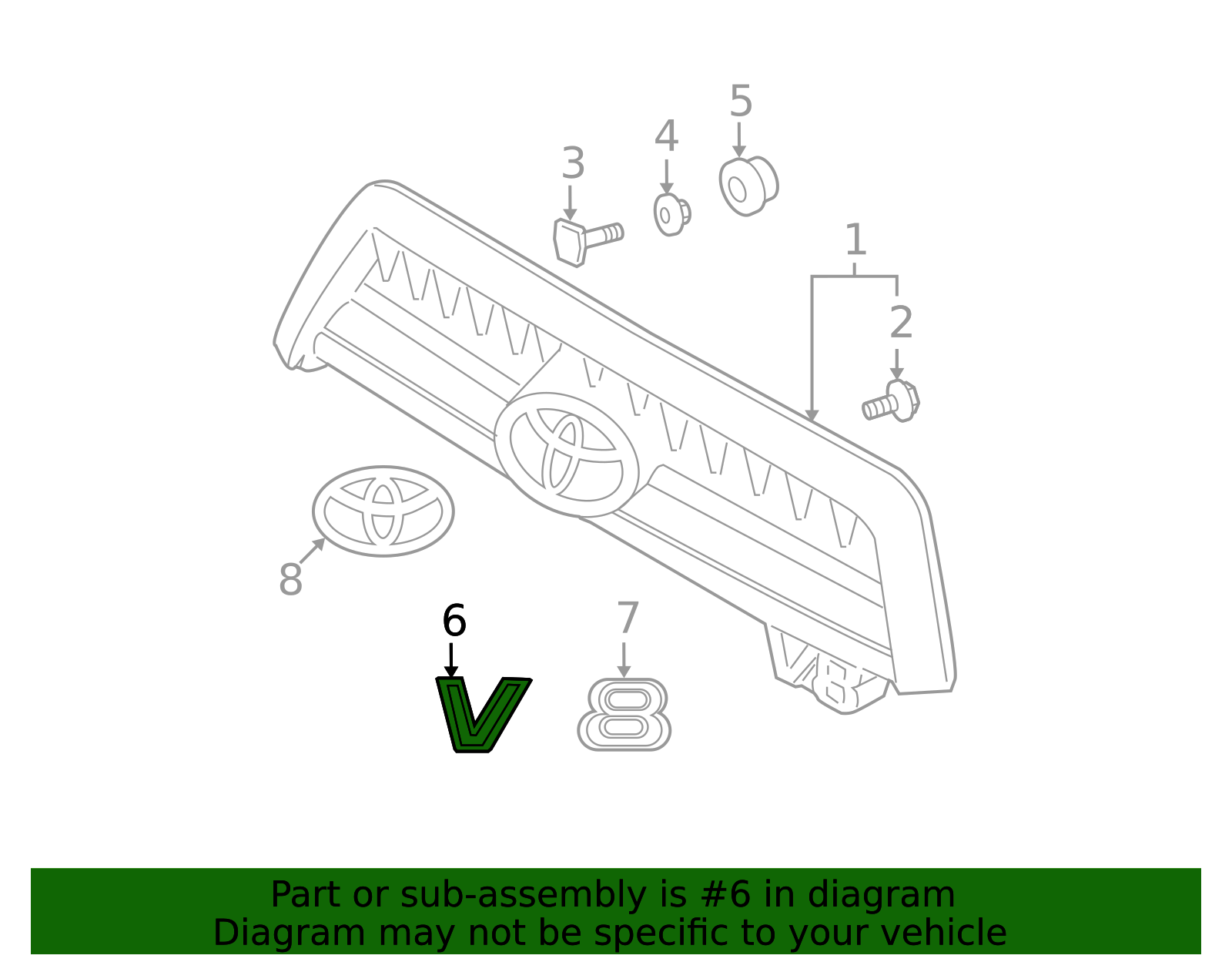 75321-0C010 - Grille Emblem 2001-2007 Toyota Sequoia | Longo Toyota Parts