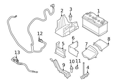 Battery & Related Components for 2015 Volvo V60 #0